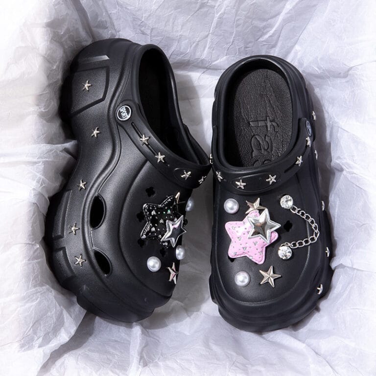 Chaussures croco à semelles épaisses