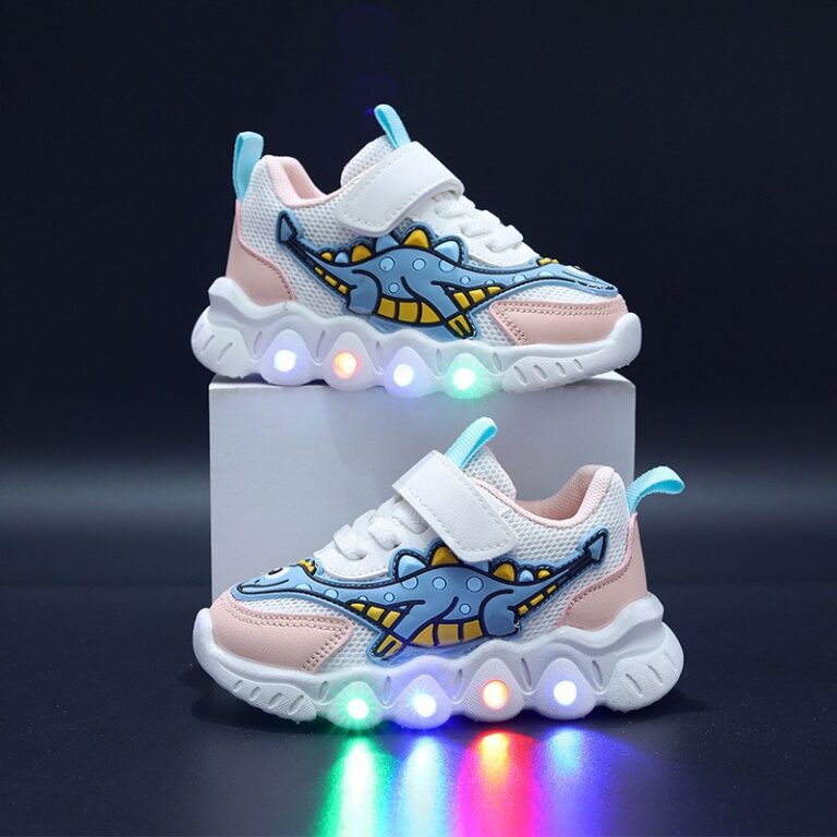 baskets lumineuses en maille