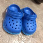 Chaussures nude-bleu royal