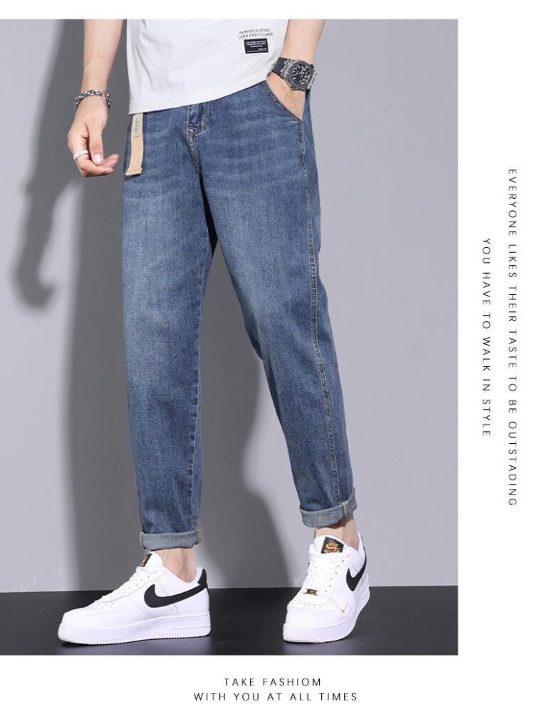 Jeans amples et droits pour hommes