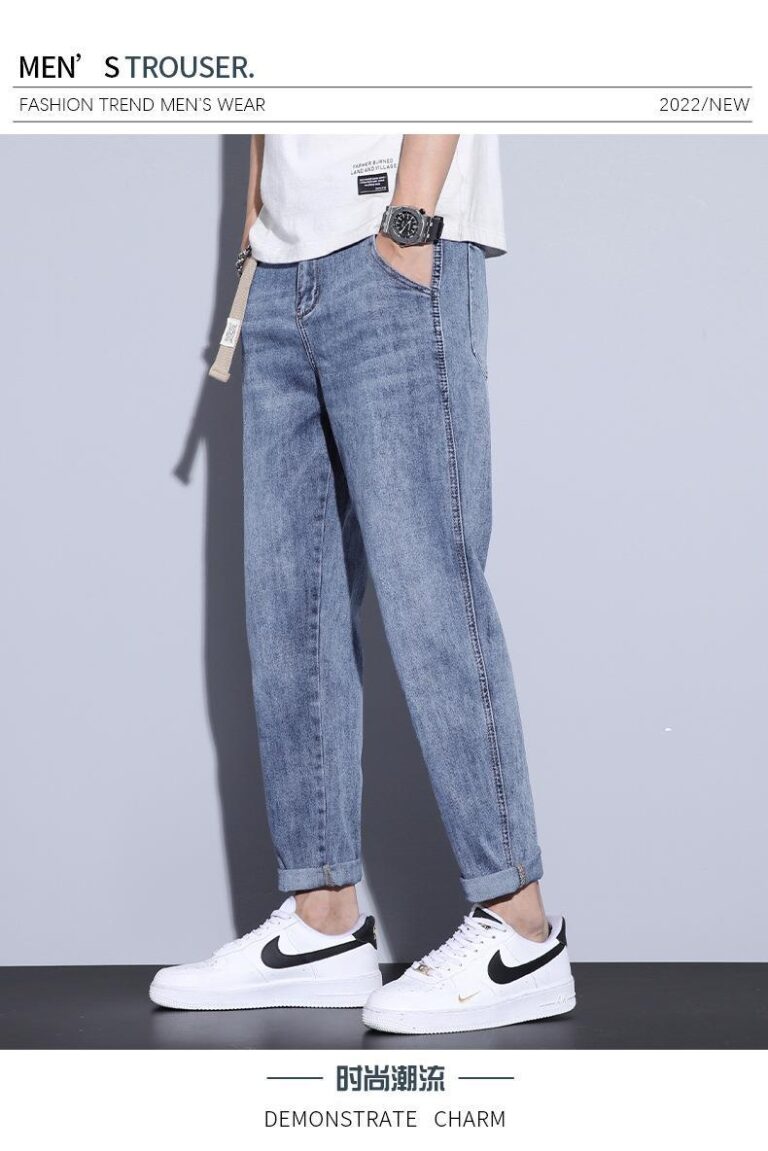 Jeans amples et droits pour hommes