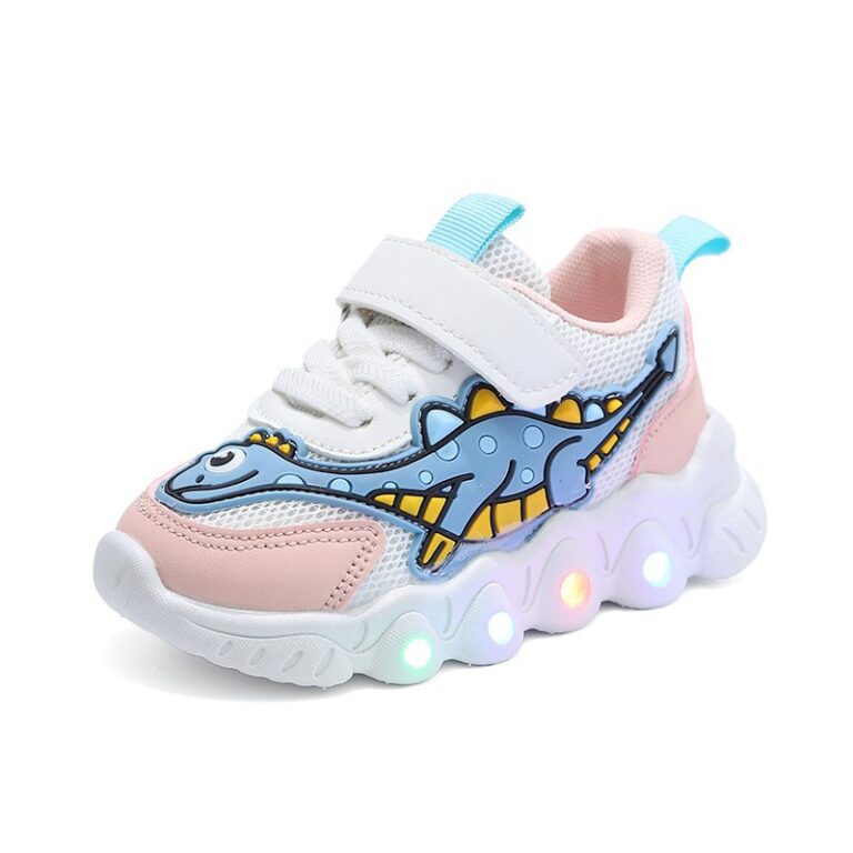 baskets lumineuses en maille