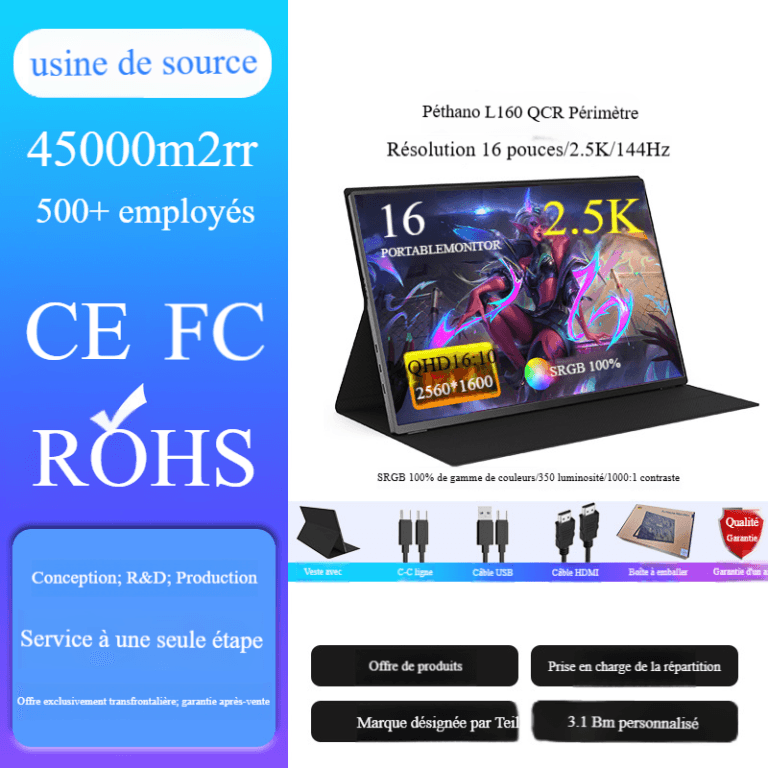 Moniteur portable Écran tactile 4K