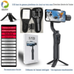 Stabilisateur trois axes S5B noir + sac de rangement + poteau + télécommande Tik Tok
