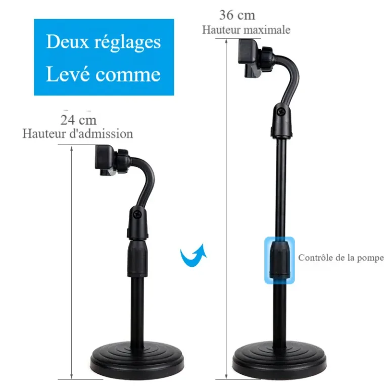 Support télescopique de téléphone portable