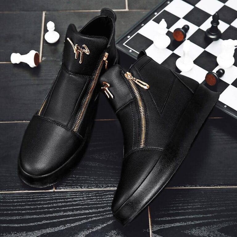 Chaussures montantes respirantes en cuir