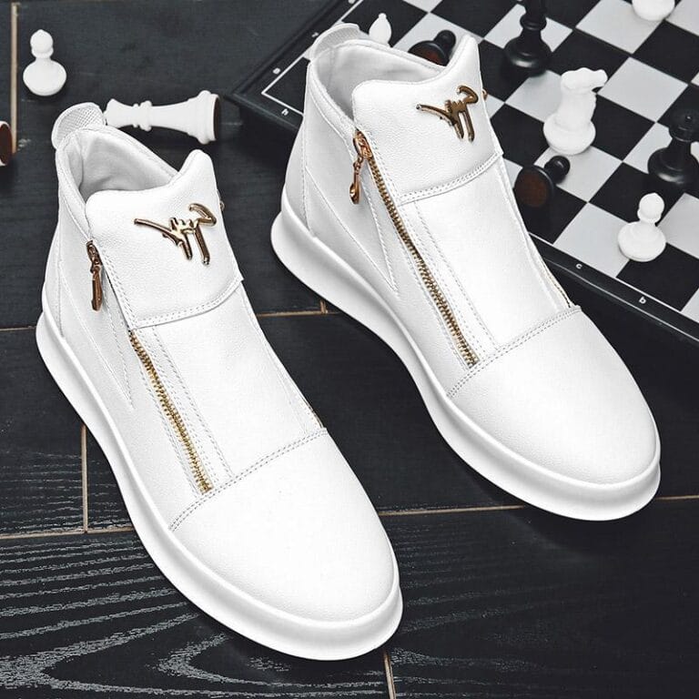 Chaussures montantes respirantes en cuir