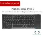 B033S Plus - Le pavé tactile peut être pressé en gris