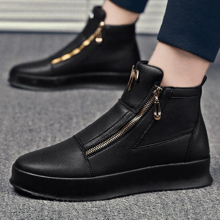 Chaussures montantes respirantes en cuir