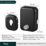 Noir 4,3m Câble Métallique