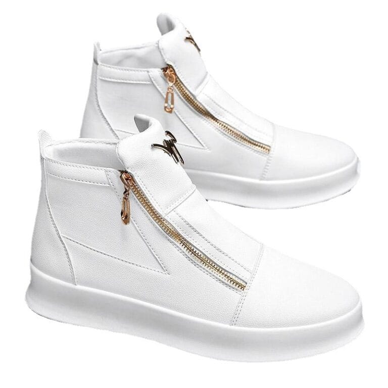 Chaussures montantes respirantes en cuir
