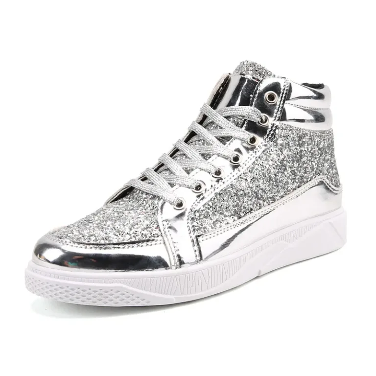 Bottes en cuir brillantes montantes décontractées