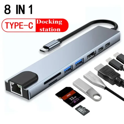 Périphérique d'extension Huit en un Type-C à HDMI