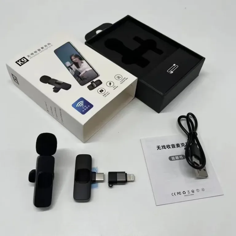 Microphone à pince de collier sans file intégré K9