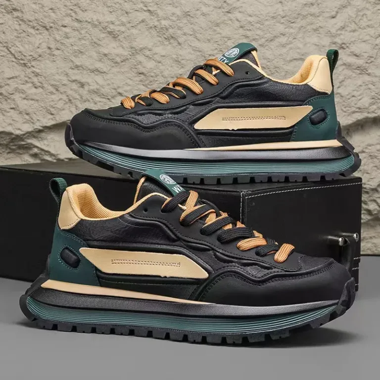 Chaussures de sport basses à semelles épaisses polyvalentes