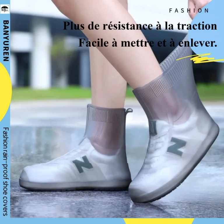 Bottes de pluie couvre-chaussures imperméables antidérapantes