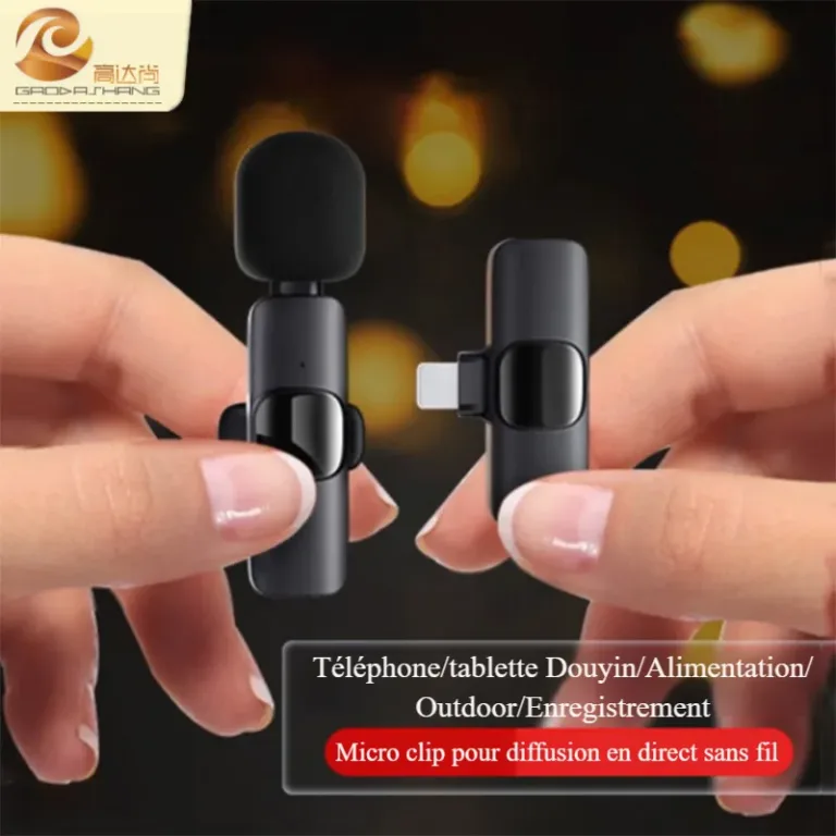 Microphone à pince de collier sans file intégré K9
