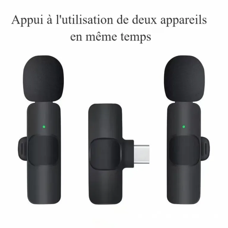 Microphone à pince de collier sans file intégré K9