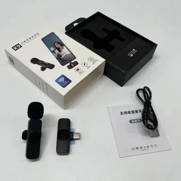 Microphone à pince de collier sans file intégré K9