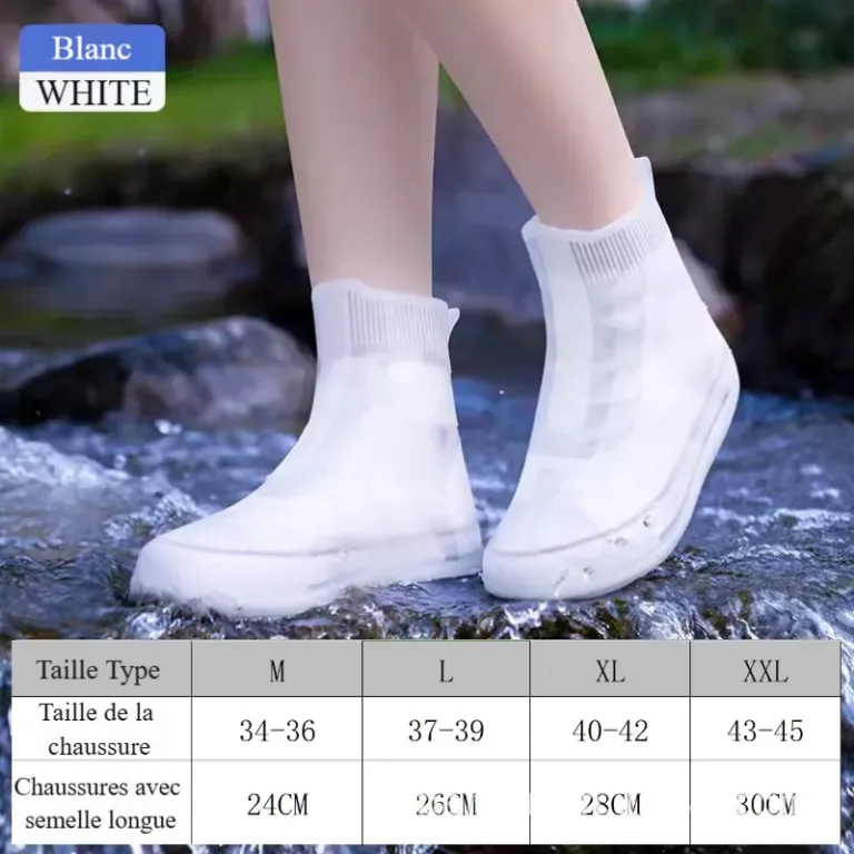 Bottes de pluie couvre-chaussures imperméables antidérapantes