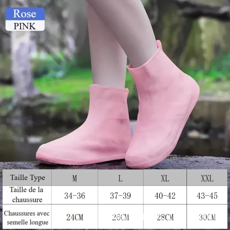 Bottes de pluie couvre-chaussures imperméables antidérapantes