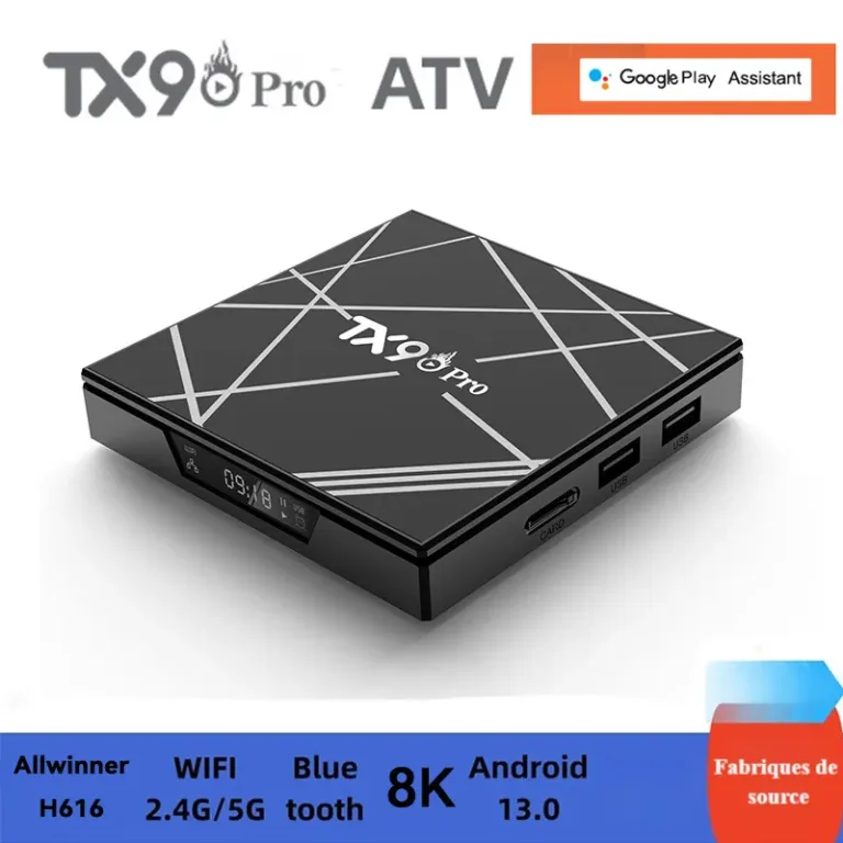 Décodeur TX90PRO TV box 8k avec télécommande vocale