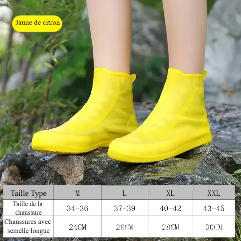 Bottes de pluie couvre-chaussures imperméables antidérapantes