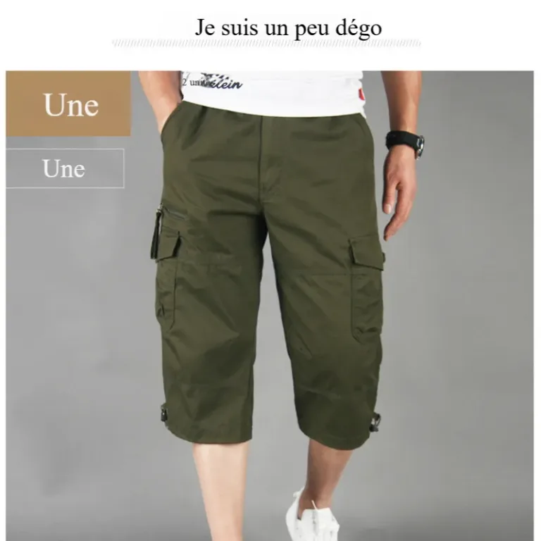 Pantalons courts multi-poches pour hommes