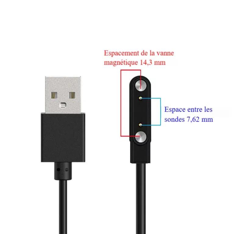 Câble de chargement magnétique pour montre connectée