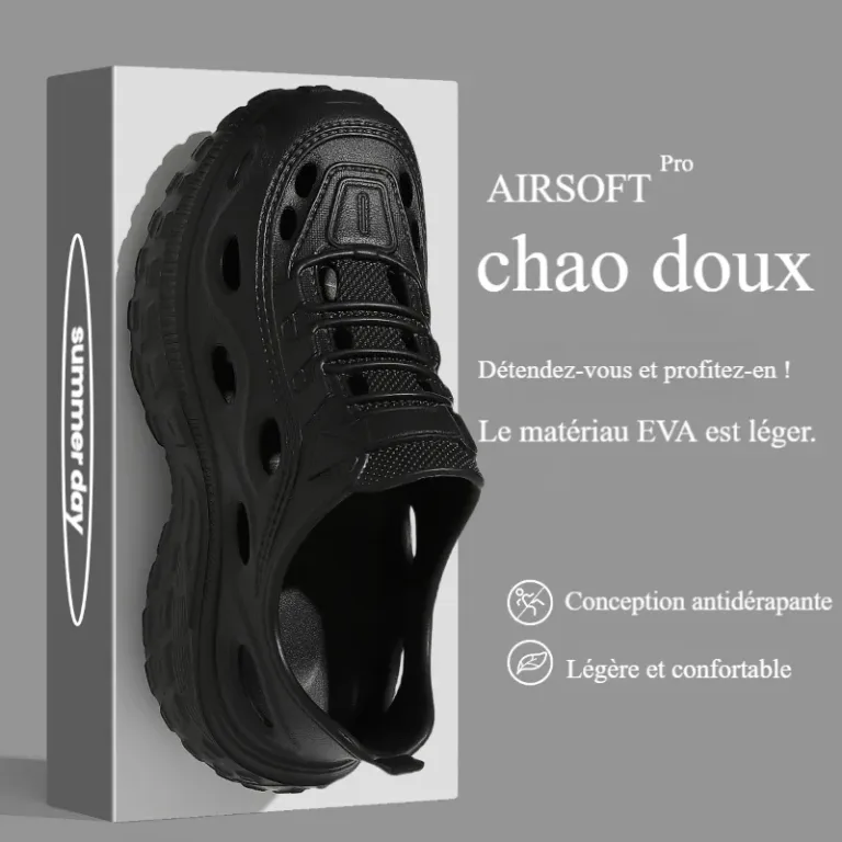 Chaussures de sport EVA à trous pour hommes