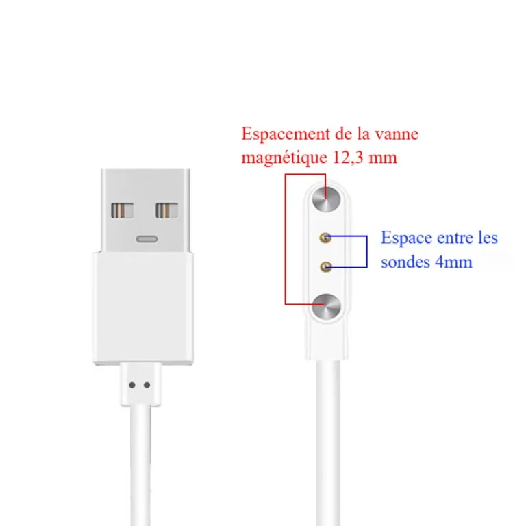 Câble de chargement magnétique pour montre connectée