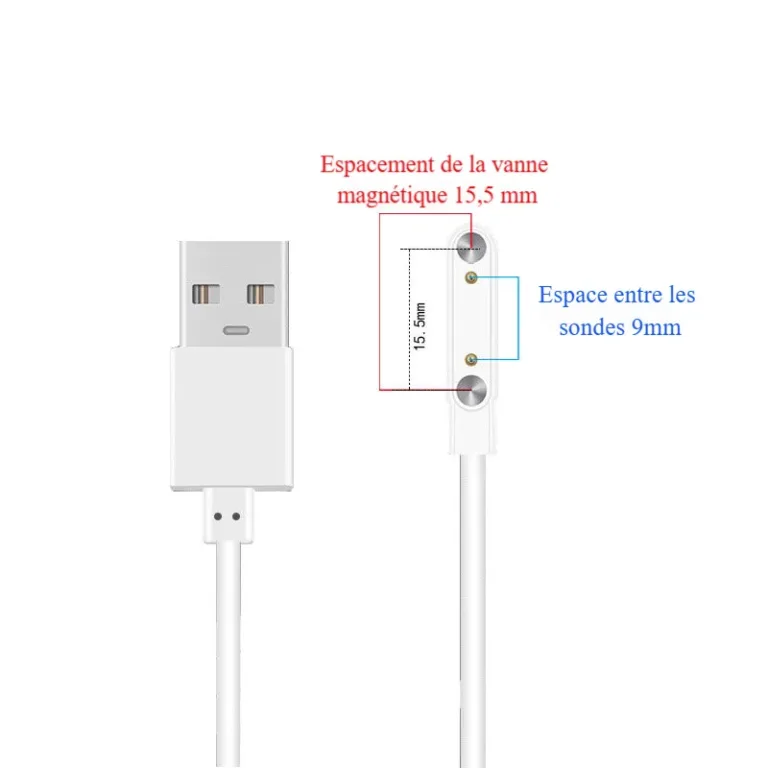 Câble de chargement magnétique pour montre connectée