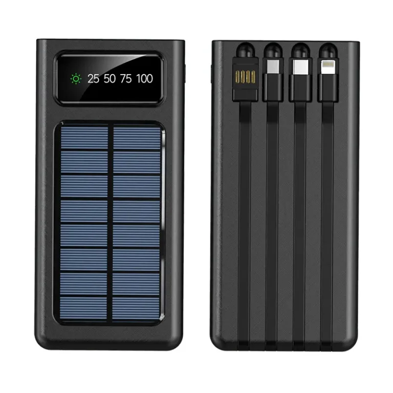Power-Bank Batterie externe solaire ultra-mince pratique