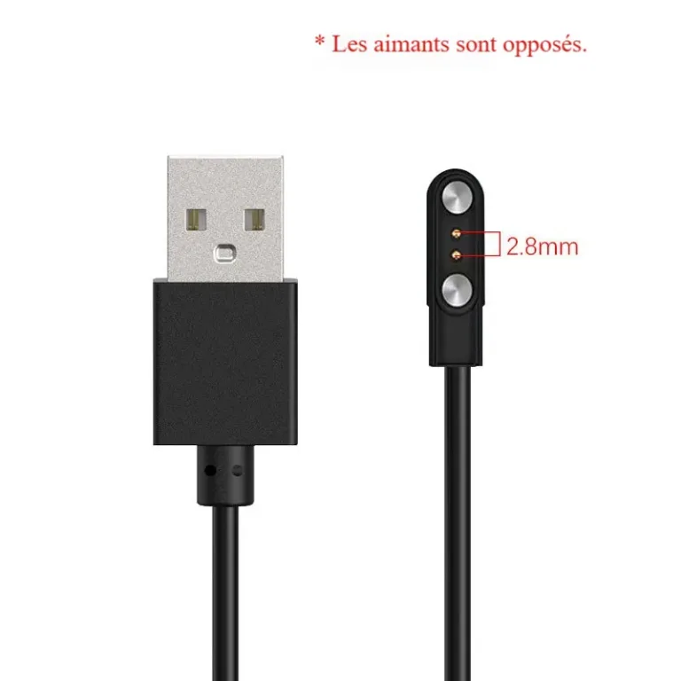Câble de chargement magnétique pour montre connectée