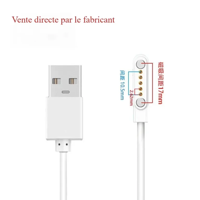 Câble de chargement magnétique pour montre connectée