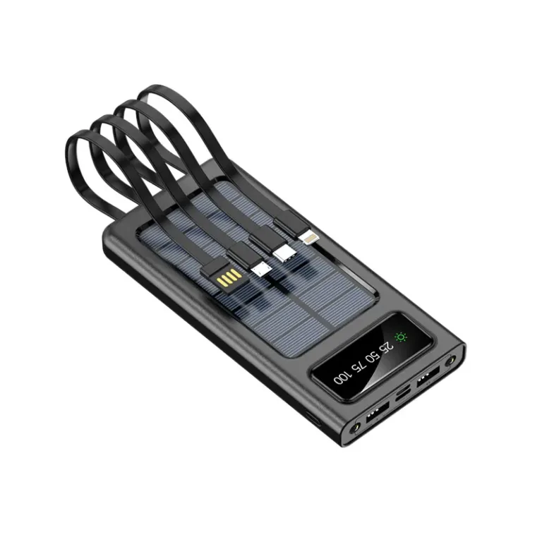 Power-Bank Batterie externe solaire ultra-mince pratique