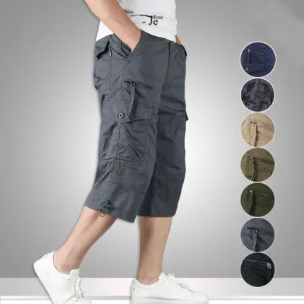 Pantalons courts multi-poches pour hommes