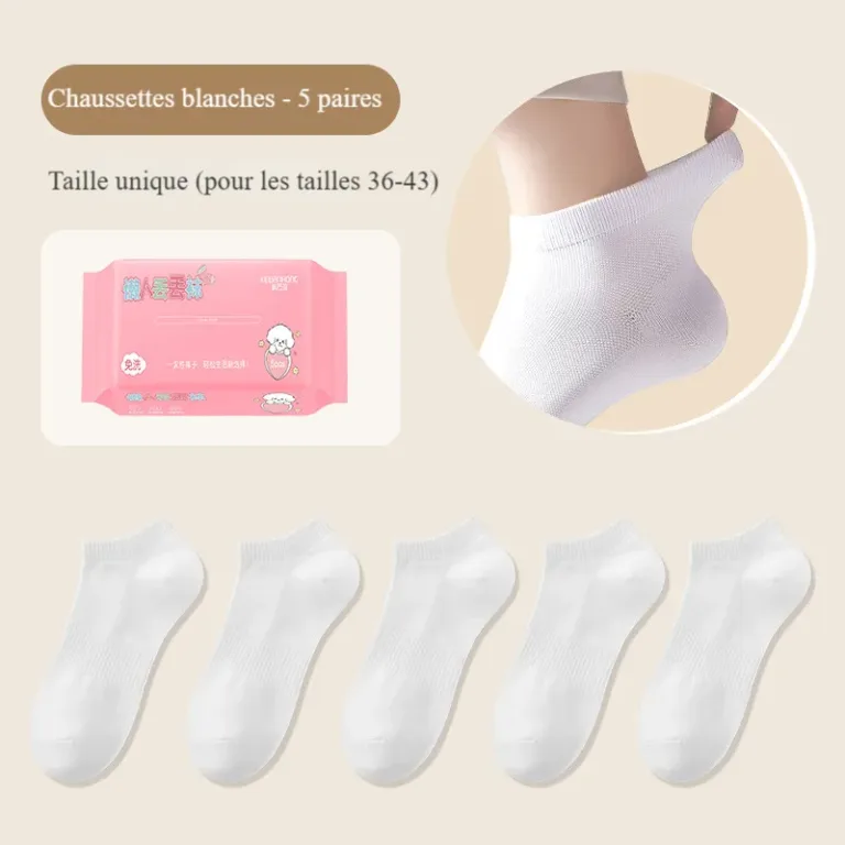 Chaussettes jetables en coton pour hommes et femmes