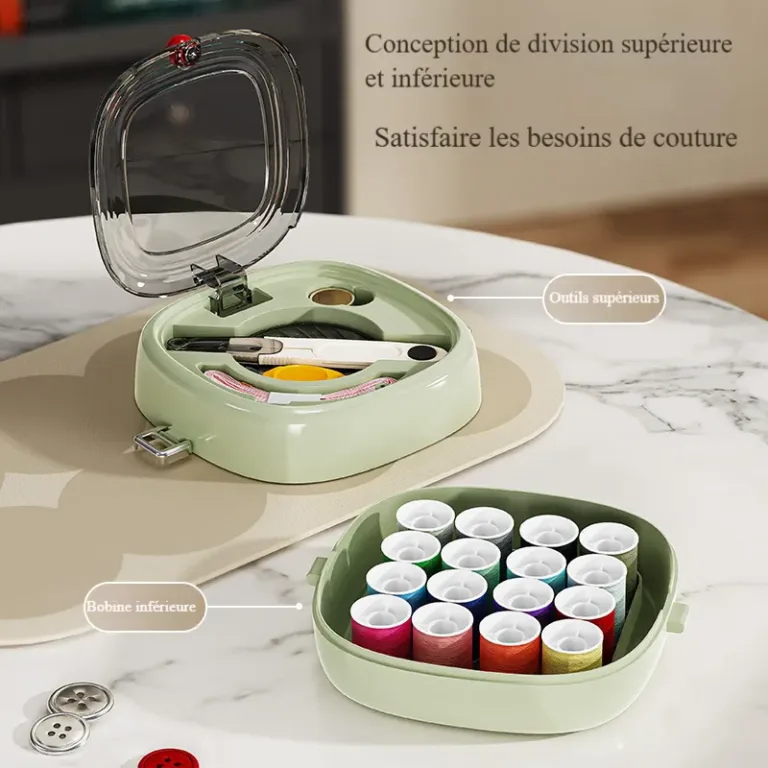 Boîte à couture magnétique portable domestique