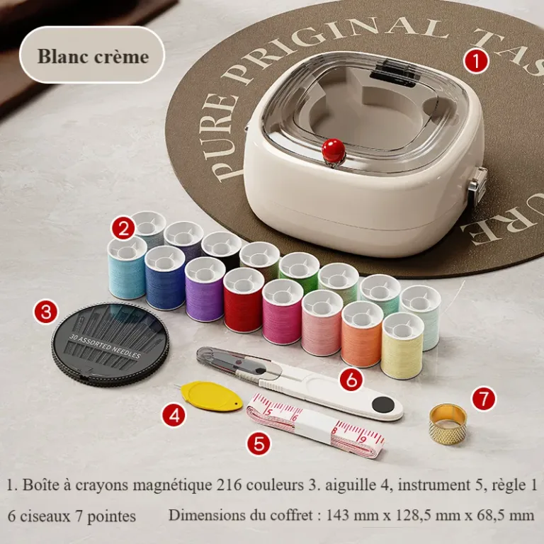 Boîte à couture magnétique portable domestique