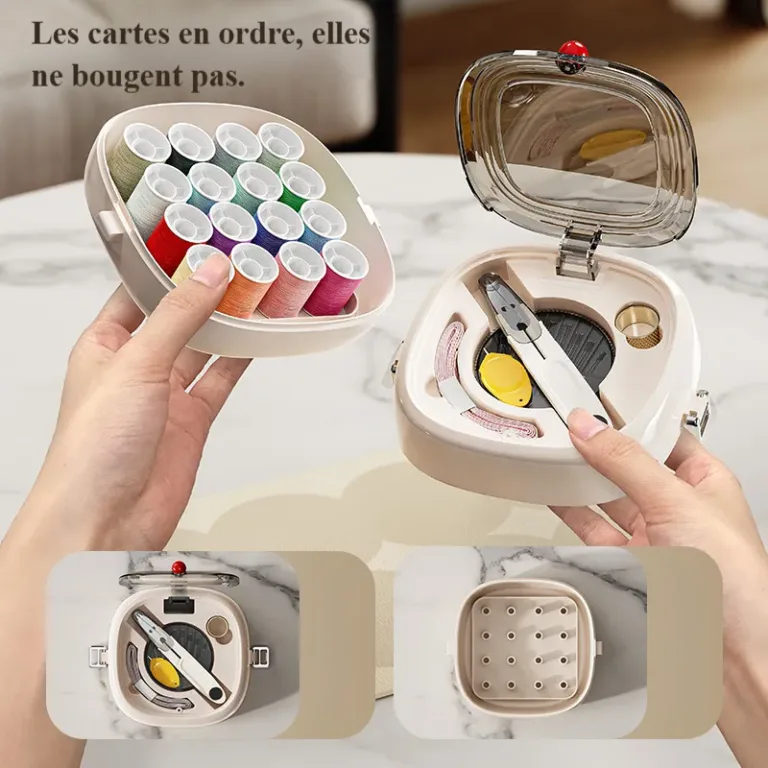 Boîte à couture magnétique portable domestique