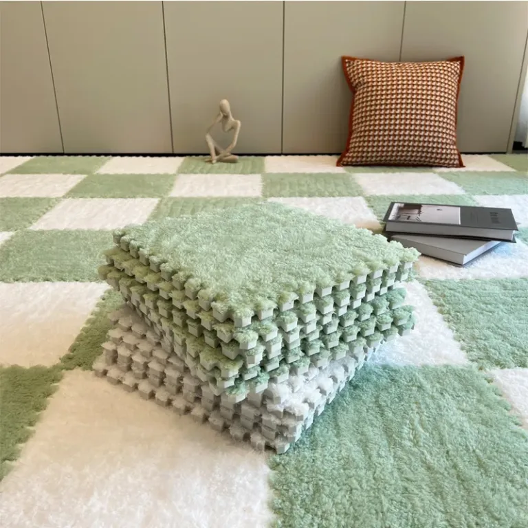 Tapis de chevet en peluche pour chambre à coucher