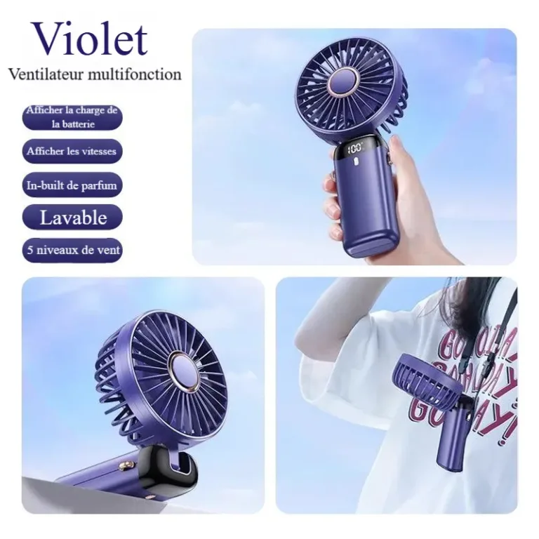 Mini ventilateur portable USB pliable