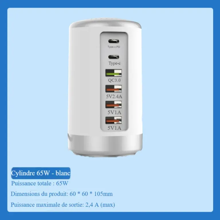 Chargeur Power Bank charge rapide multiport