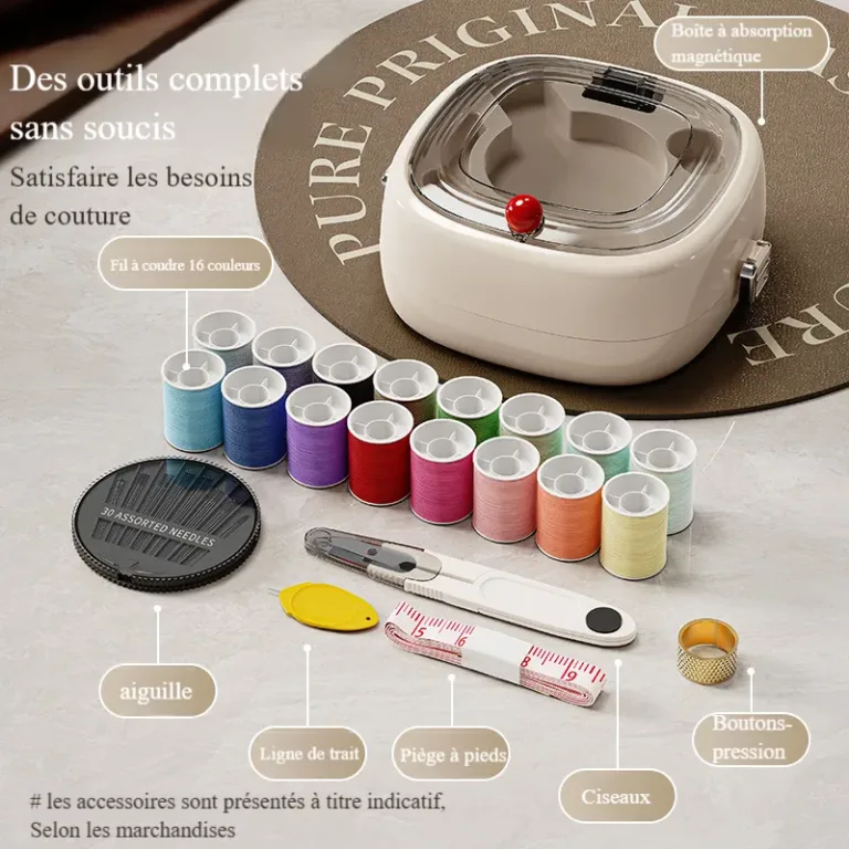 Boîte à couture magnétique portable domestique