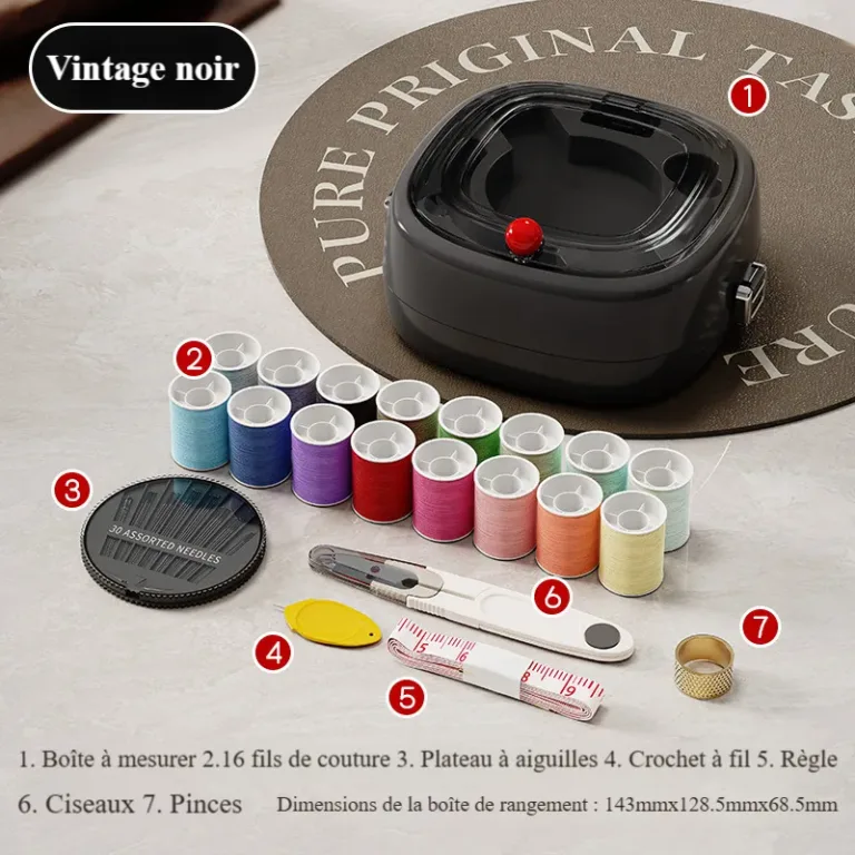 Boîte à couture magnétique portable domestique