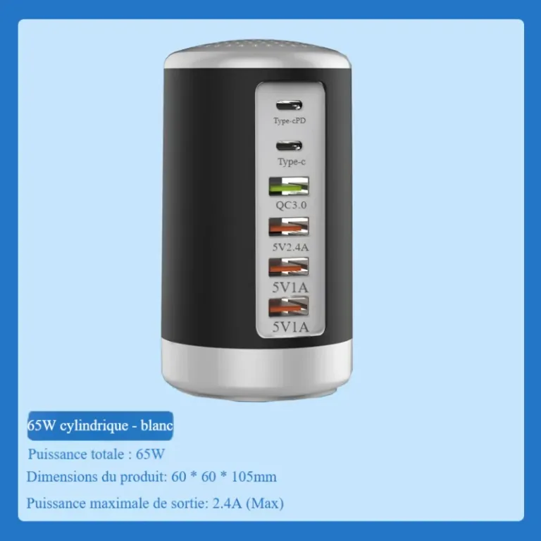 Chargeur Power Bank charge rapide multiport