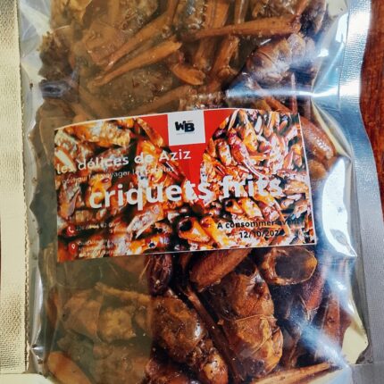 Criquets frits croustillants assaisonnés