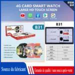 B31 (2+16G) caméra télescopique + îlot dynamique + téléchargement du logiciel S9ultra version cellulaire + noir
