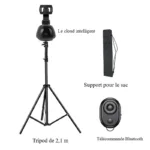 [La version phare n’a pas besoin de télécharger l’application] (suivez le cardan photo + trépied épaissi de 2,1 m + télécommande Bluetooth + sac de rangement)